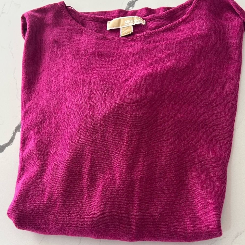 Michael Kors Vibrant Pink Women's Sweater Small Cozy and Warm
